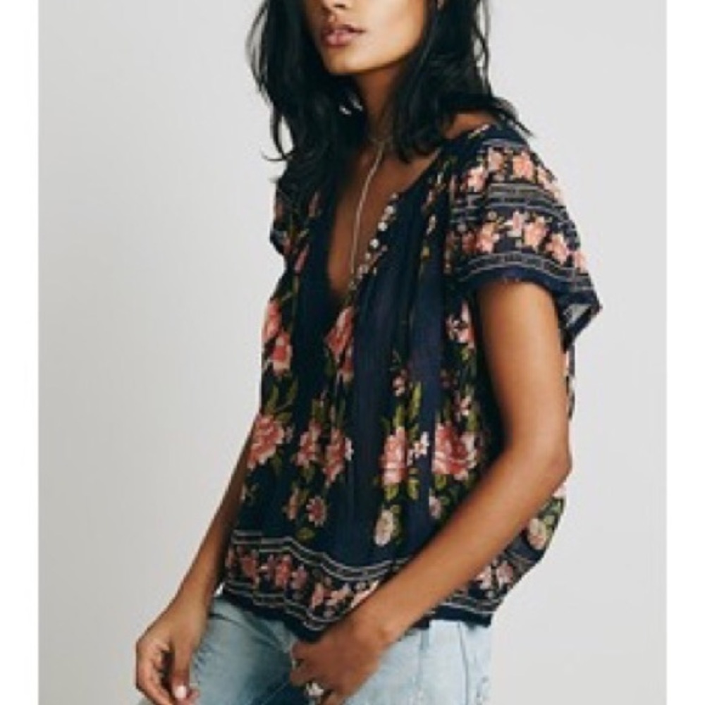 Free People Floral Top